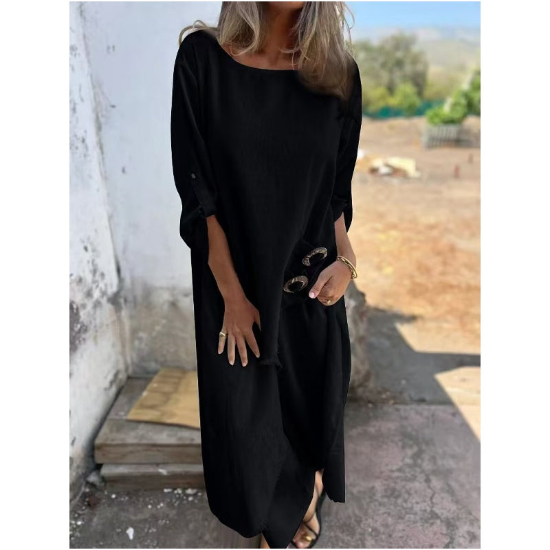 Løs Maxi Kjole | Let & Åndbar | Casual Elegance