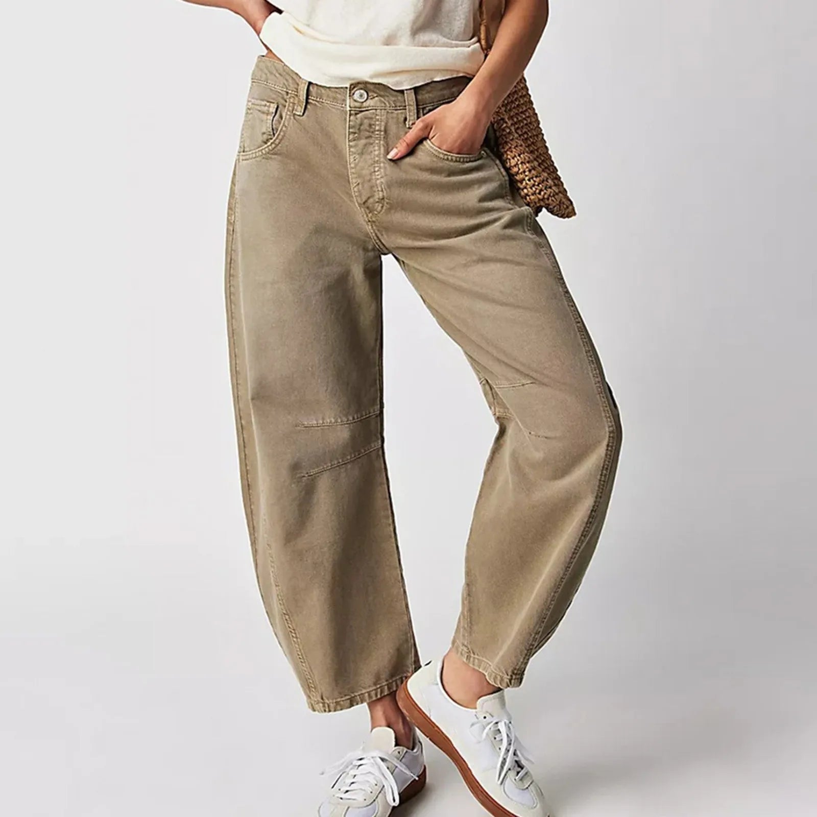 Jeans med Vide Ben | Markerede Søm Detaljer | Afslappet & Trendy